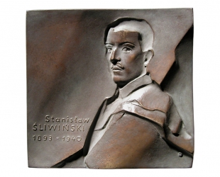 Stanisław Śliwiński, brąz lany, 104 x 100 mm, 1988, awers