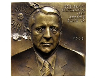 Zdzisław Olszanowski, brąz lany, 112 x 112 mm, 2002