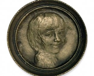 Śmiejący się Aleksander, OPUS 1723, brąz, Φ 7 cm, 2001